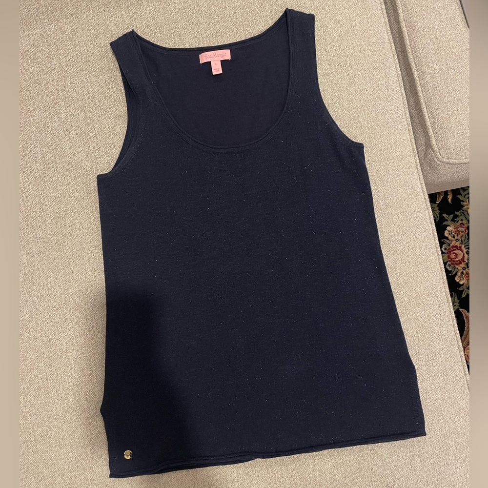 Lilly Pulitzer Metallic Threaded Sweater Tank